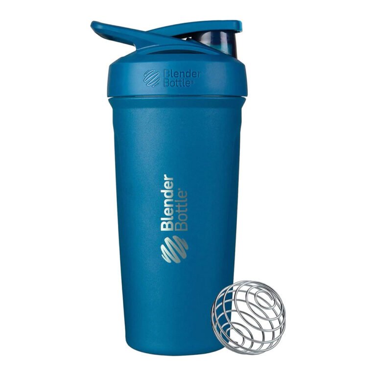 Blenderbottle Strada Insulated Stainless Steel Shaker Bottle With Locking Lid And Wire Whisk