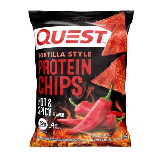 Quest Nutrition Tortilla Style Protein Chips Hot & Spicy Flavour 32g ...