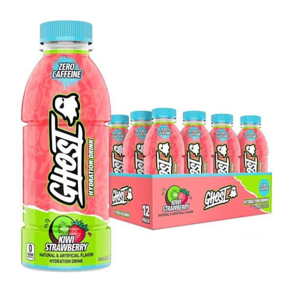 Ghost Hydration Drink Zero Caffein Kiwi Strawberry Flavour 500ml x 12 Pcs Box