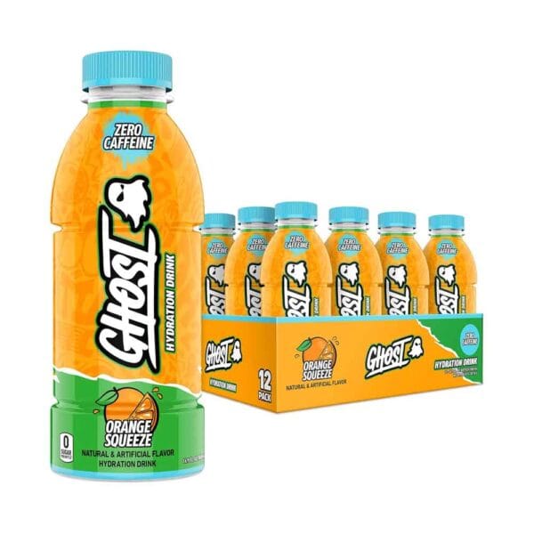 Ghost Hydration Drink Zero Caffein Orange Squeeze Flavour 500ml x 12 Pcs Box