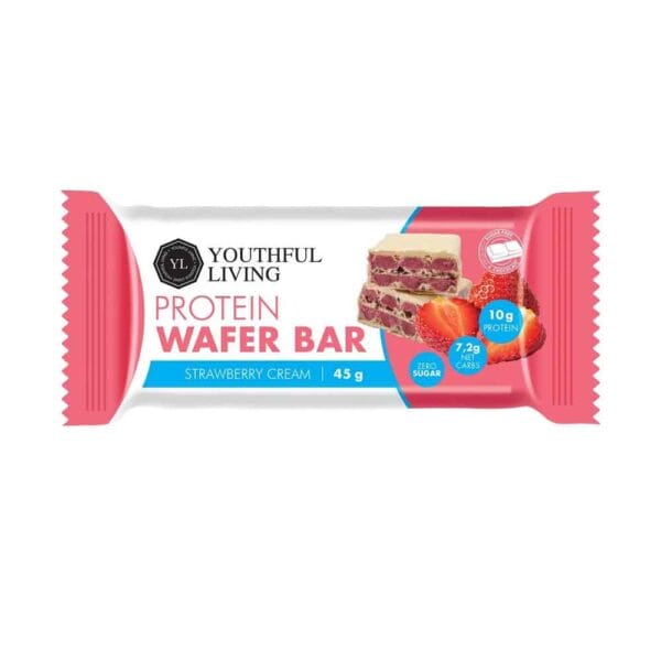 Youthful Living Protein Wafer Bar Strwberry Cream Falvour 45g