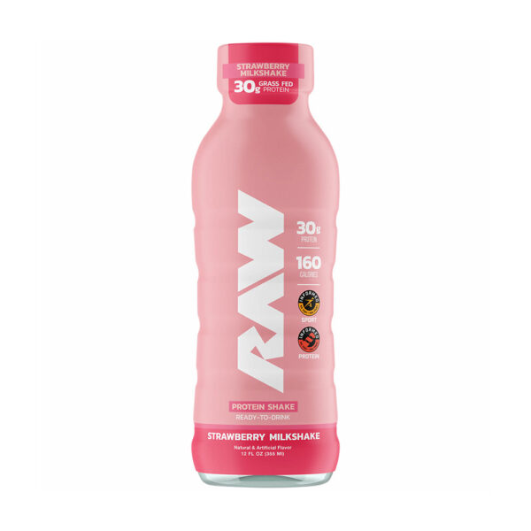 Raw Protein Shake Ready to Drink Strawberry Milkshake 355ml