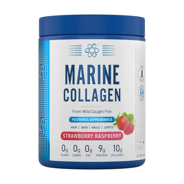 Applied Nutrition Marine Collagen Youthful Appearance Strawberry Raspberry Flavour 25 Servings 300g