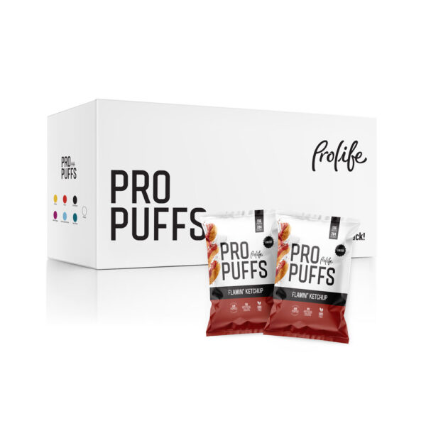 Prolife Flamin Ketchup 13g Protein Pro Puffs 20 Unit x 1 Box