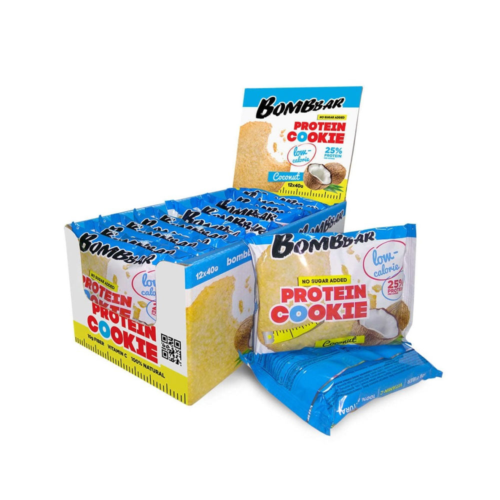 Bombbar Low Calorie Protein Cookie High Fiber Coconut 40g x 12