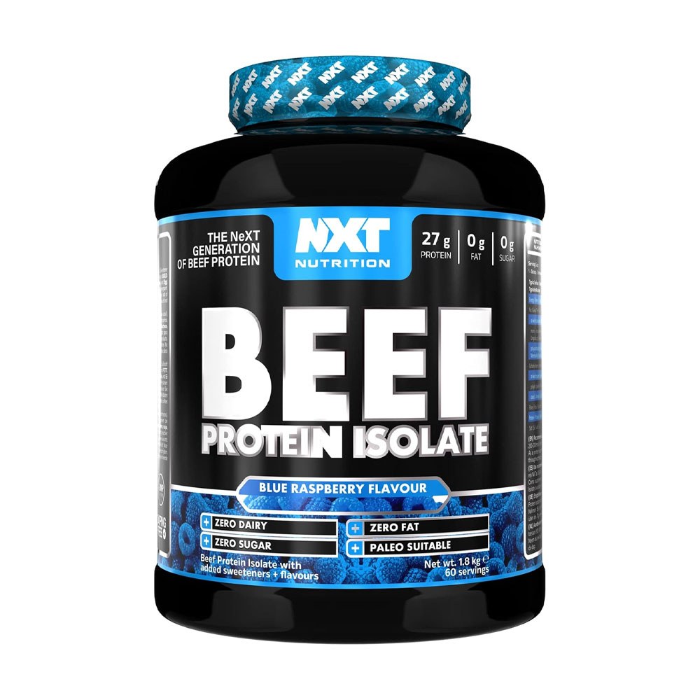 NXT Nutrition Beef Protein Isolate Blue Raspberry Flavour 60 Servings 1.8kg