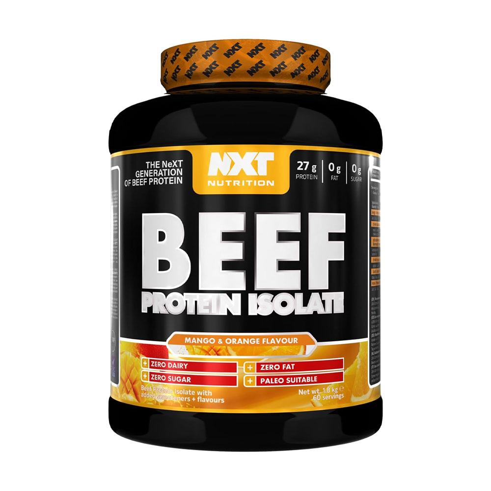 NXT Nutrition Beef Protein Isolate Mango and Orange Flavour 60 Servings 1.8kg