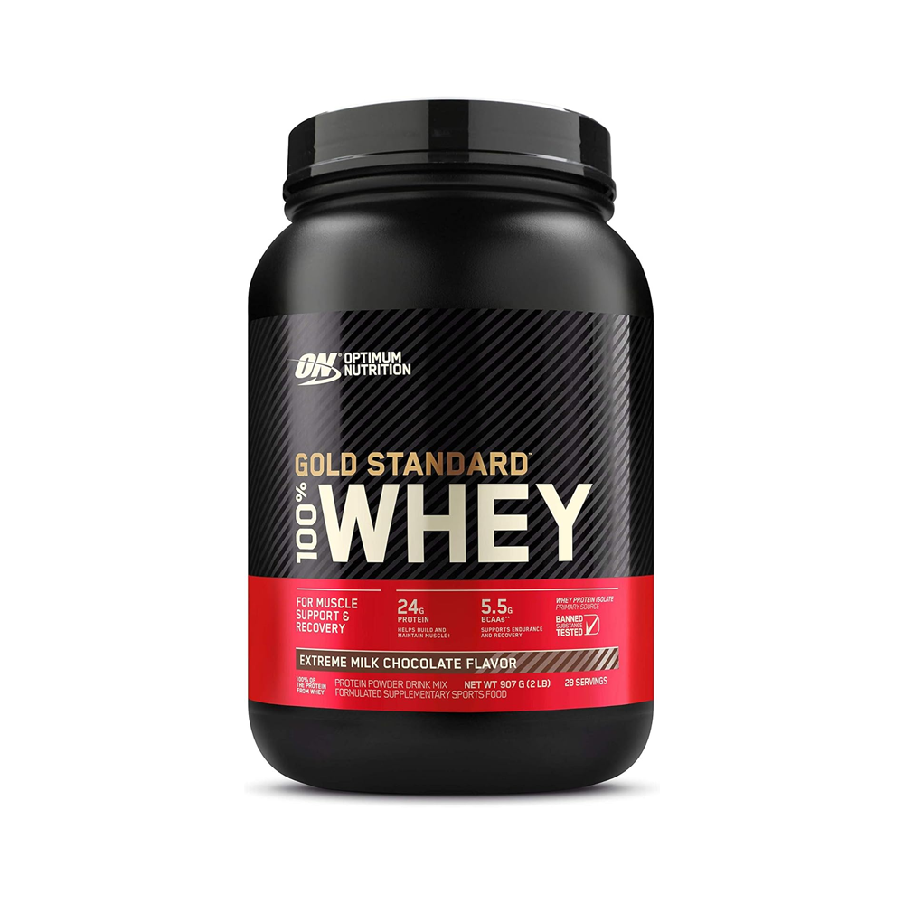 Optimum Nutrition Gold Standard 100% Whey Protein Powder Extreme Milk Chocolate 2LB 29 Servings